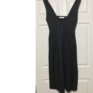 Vintage Le Chateau Pettifor Dress Black Midi Sz 7